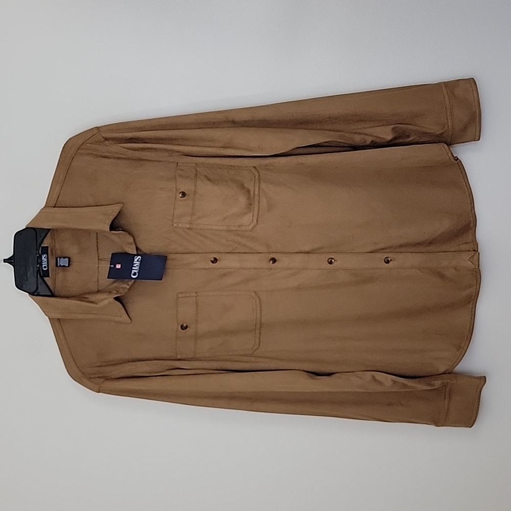 NWT Chaps Soft Ultrasuede Gold Tan Color Shirt XXL